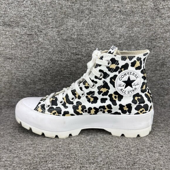 ✅Converse Shoes Women's Size 8 All Star Chuck Taylor Lugged Hi Leopard Sneakers - Picture 10 of 10